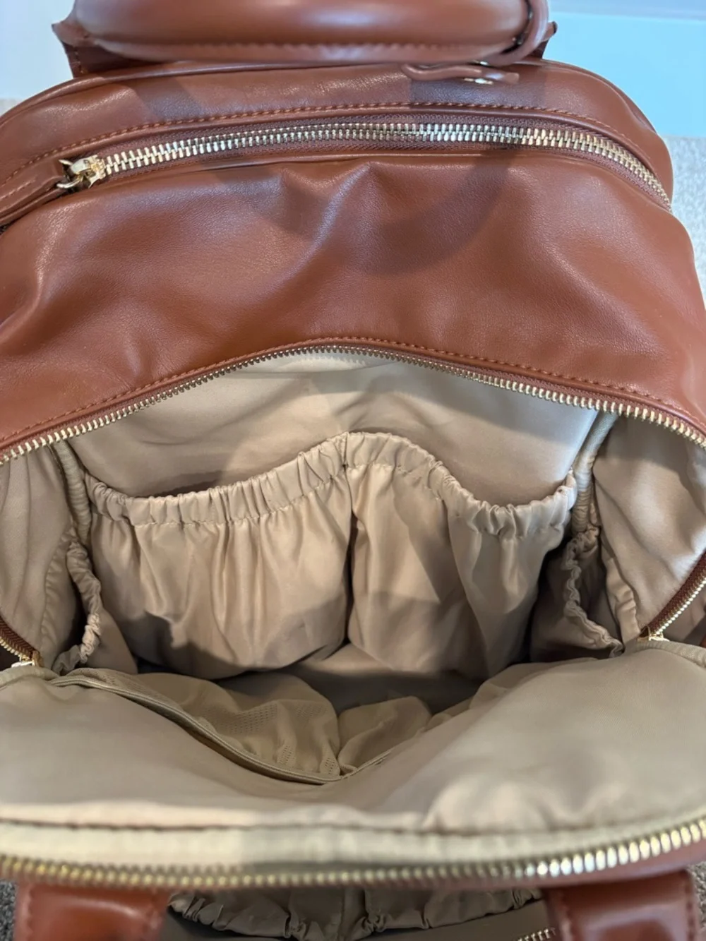 JuJuBe Million Pockets Deluxe Backpack Diaper Bag, Spice